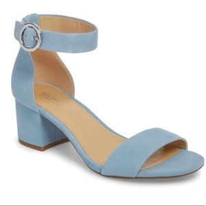 MICHAEL KORS Lena Block Heel Pale Blue Size 7